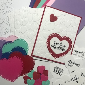 Kit para hacer tarjetas, kit para tarjetas de cumpleaños, kit para tarjetas de agradecimiento, tarjeta de la amistad, kit para tarjetas de amor, tarjeta personalizada hecha a mano, kit para manualidades, tarjeta de San Valentín