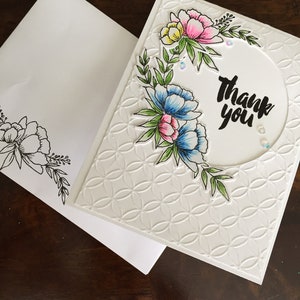 Tarjeta hecha a mano, tarjeta estampada, tarjeta coloreada a mano, tarjeta personalizada, tarjeta de agradecimiento, tarjeta de cumpleaños, tarjeta de saludo, tarjeta de amistad