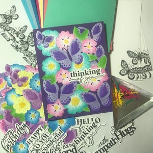 Kit de tarjetas para hacer tú mismo, kit para hacer tarjetas, tarjeta de cumpleaños, tarjeta de agradecimiento, tarjeta de amistad, tarjeta del día de la madre, tarjeta de aniversario, kit de tarjetas personalizadas