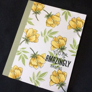 Handgemachte Karte, Handgestempelte Karte, Gestempelte Freundschaftskarte, Handgemachte Freundschaftskarte, Gestempelte Altenew Karte, Handgemachte Blumenkarte