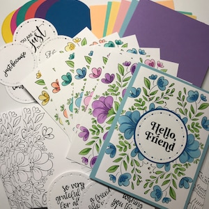 DIY Kartenset, Kartenherstellungsset, Geburtstagskarte, Dankes-Karte, Benutzerdefinierte Karte Kit, Bastelset, Kartenset, Freundschaftskarte