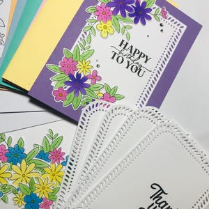Kit de cartão faça você mesmo, kit para fazer cartão, cartão de aniversário, cartão de agradecimento, kit de cartão personalizado, kit de artesanato, cartão de amizade, cartão de Páscoa, cartão de melhoras
