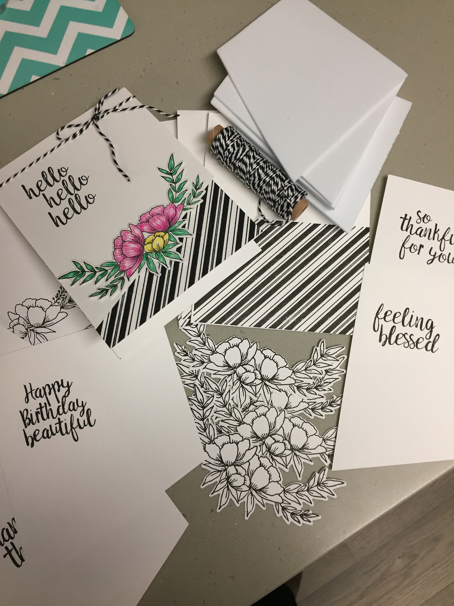 Handmade Card Kit Stamped Card Kit Custom Card Kit DIY Card Etsy