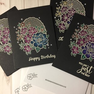 Handgefertigte Karte, Gestempelte Karte, Stampin Up Karte, Benutzerdefiniertes Kartenset, Kartenset für alle Anlässe, handkolorierte Karte, Dankeskarte, Beileidskarte