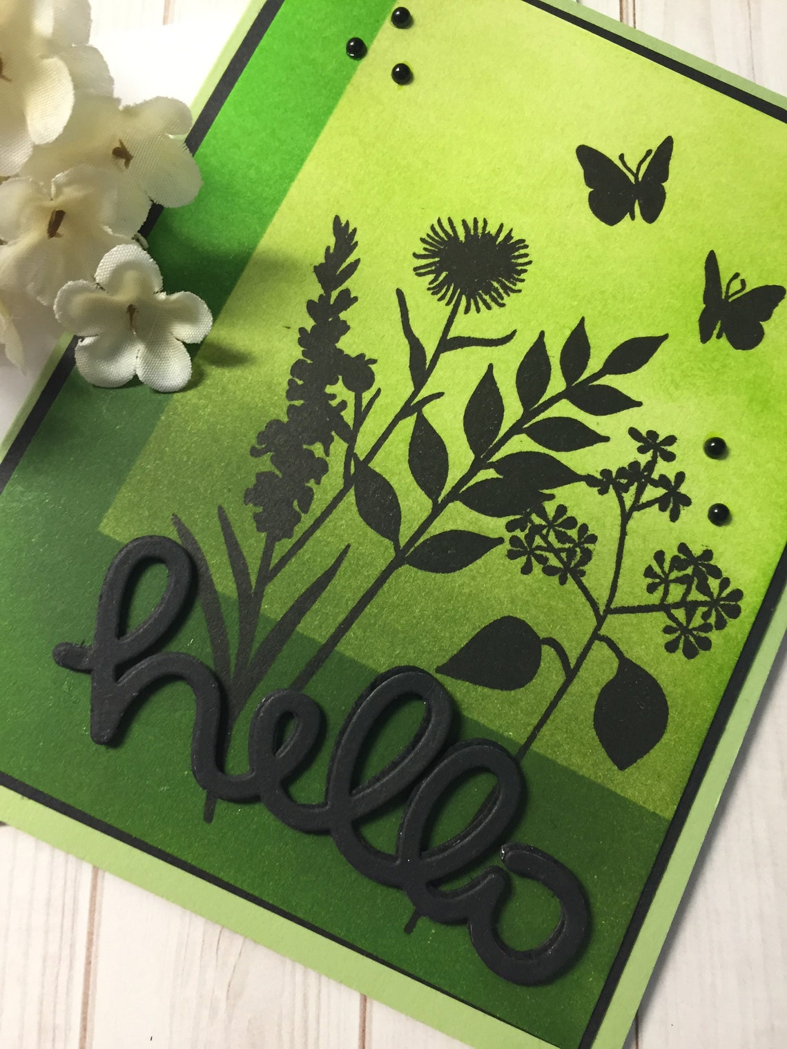 Handmade Card Hand Stamped Card Friendship Card Custom Etsy