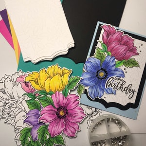 Kit de cartes à faire soi-même, Kit de cartes faites main, Kit de cartes d'anniversaire, Kit de cartes de remerciement, Kit de cartes Thinking of You, Kit de cartes d'amitié, Kit de cartes de sympathie