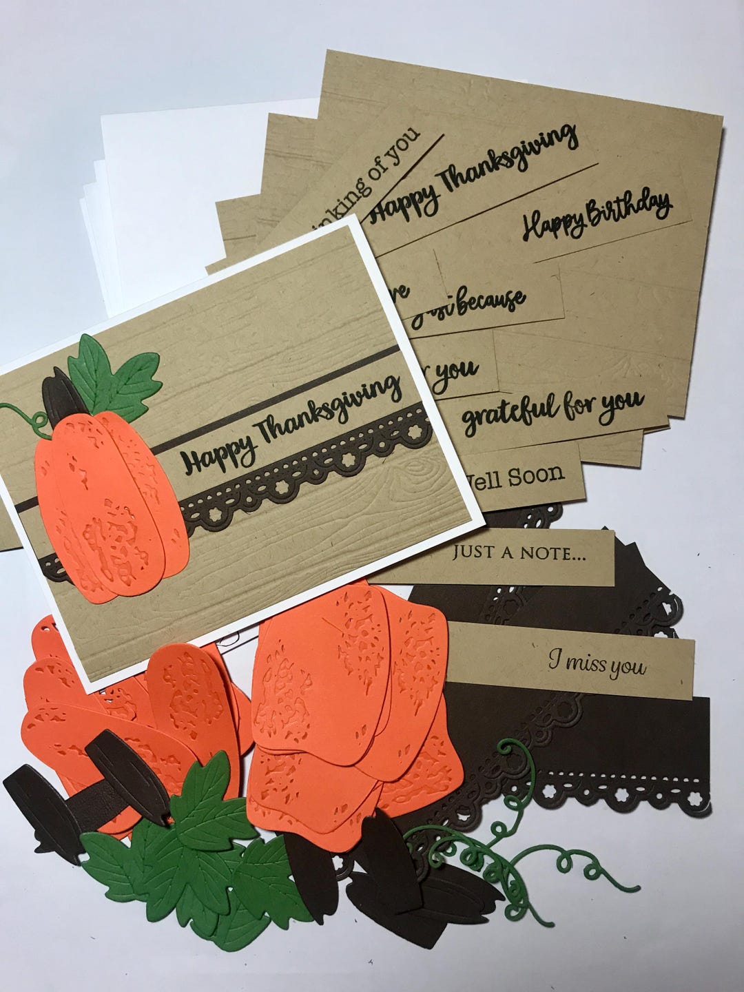 Pumpkin Card Making Kit: Fall & Thanksgiving DIY Craft - Etsy