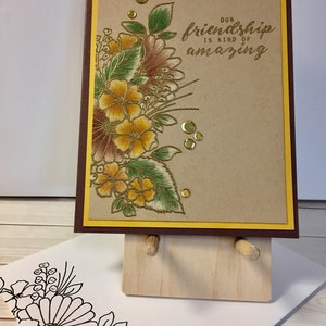 Carte faite main, Carte estampée à la main, Carte en relief, Carte colorée à la main, Carte d'anniversaire, Carte personnalisée, Carte de l'amitié, Carte d'anniversaire, Carte d'automne