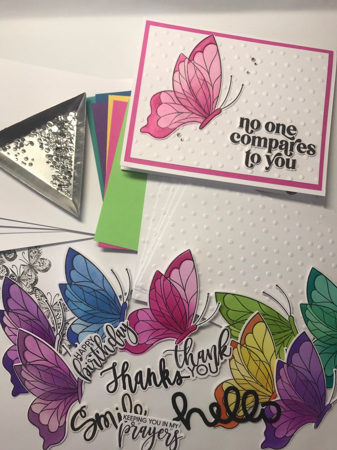 DIY Card Kit, Craft Kit, Birthday Card Kit, Thinking of You Kit