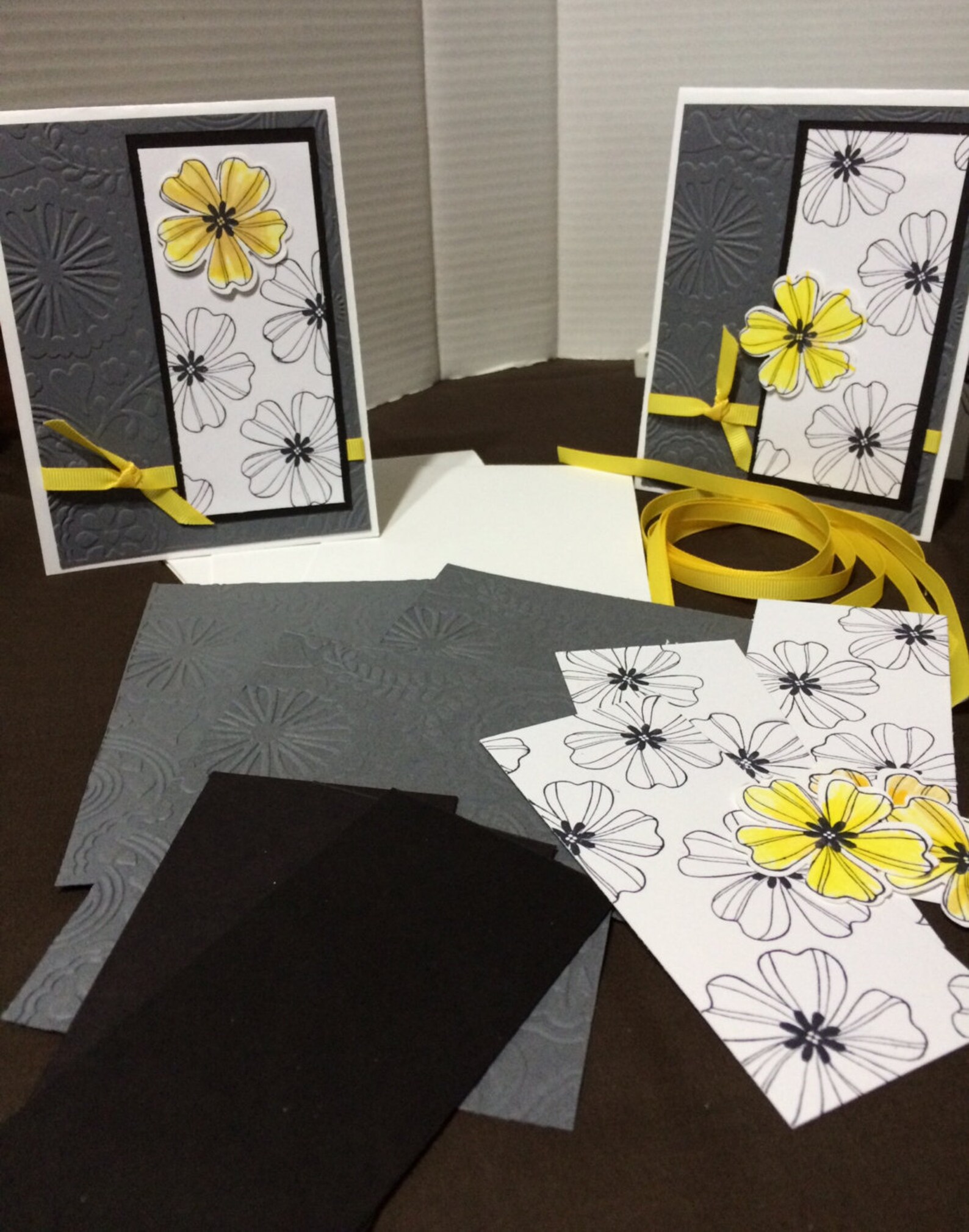 Card Kit Stamped Card Kit Handmade Card Kit Embossed Card Etsy