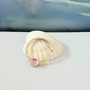 Rose quartz septum ring hot sale