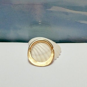 14K Solid Yellow, White, Rose Gold Textured Septum Piercing, 14g Hammered Daith Ring,Textured Septum Hoop,14G 16G 18G 20G,Men Ring,Gift,Sale