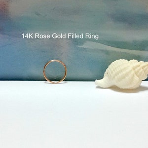 24 gauge Rose Gold Filled Super Small Helix Ring-Tiny Hoop Gold Filled-Sterling Silver Tragus Hoop-Nose Ring- Lip-24 Gauge- Modern Christmas