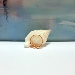 14K Solid Rose, Yellow, White Gold Beads Cartilage Earring-16G 18G 20G 22G 24G-Helix-Tragus-Nose,Daith-Conch Hoop-Gift-Sale