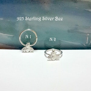 Bee Silver Septum Hoop- 925 Sterling Silver Nose Helix Tragus Daith  Ring-14G 16G 18G 20G- Cartilage  Conch Lobe Piercing -Black Friday