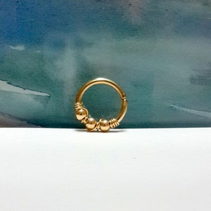 24g 22g 20g 18g 16g   Gold Filled Beads Cartilage Earring-Sterling Silver Beads Helix Piercing-Tragus-Nose-Septum Hoop-Super Sale- Gifts