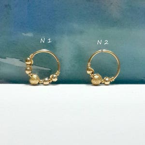 SALE -Gold Helix Hoop, Nose Ring, Tragus Hoops, Gold Forward Cartilage Piercing, Daith Piercing, Nose piercing,16G 18G 20G 22G, Gifts