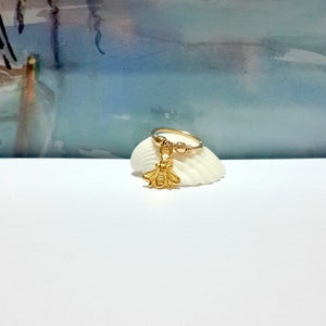 14K Gold Filled Bee Helix Hoop,925 Sterling Silver Bee Helix,Conch,Cartilage Earring,16G 18G 20G22G,Sharm Jewelry,Gift Shopping,Black Friday
