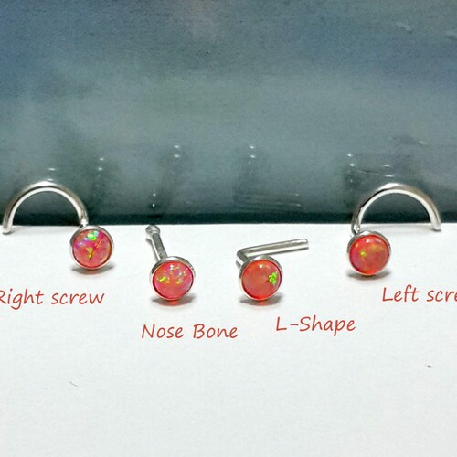 16g 18g 20g 22g Sterling Silver Seashell Nose Stud Silver Etsy