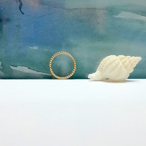 16G 18G 20G 21 G 22 G Twisted Helix hoepel, 14 K Solid geel gouden gedraaide Ring Tragus, Septum, neus, Conch hoepel, verklaring hoepel, Boho sieraden, cadeau