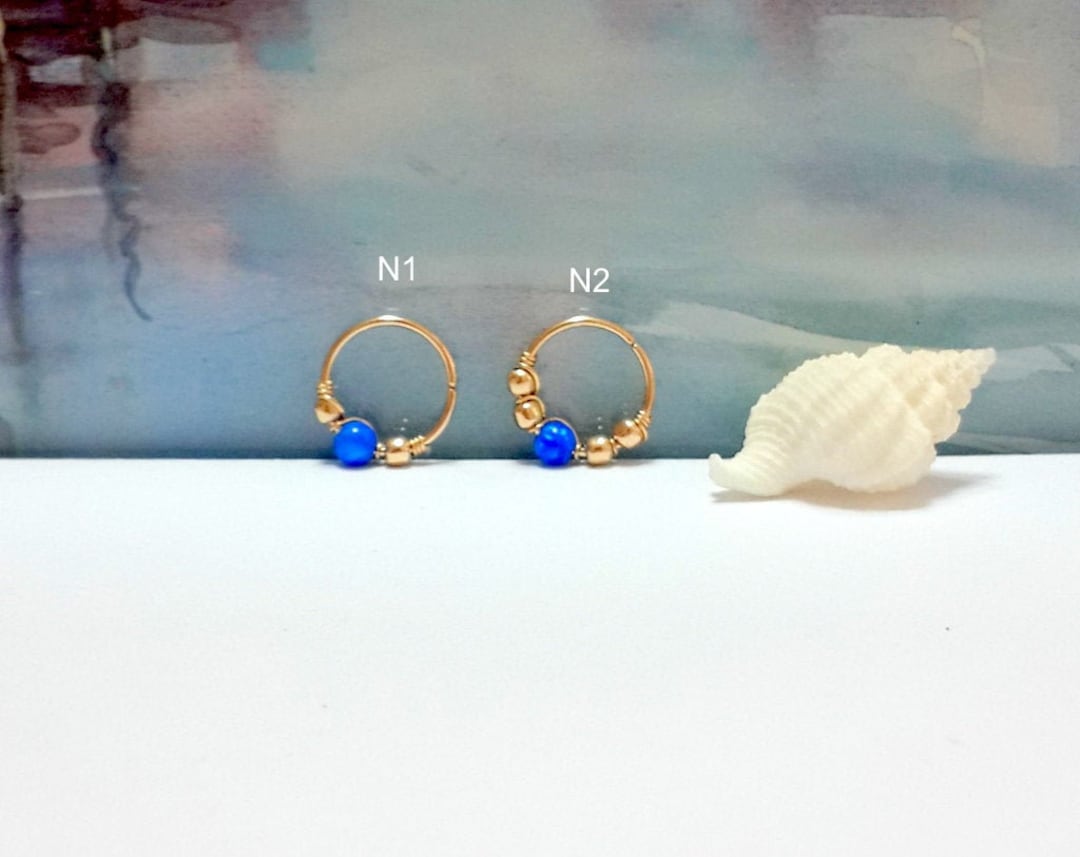 Cyber Sale 16g 18g 20g 22g Blue Opal Conch Ring Conch - Etsy