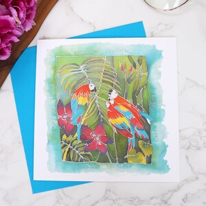Parrot greetings card