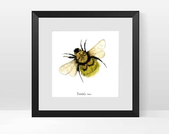 Bumble Bee Framed Square Print