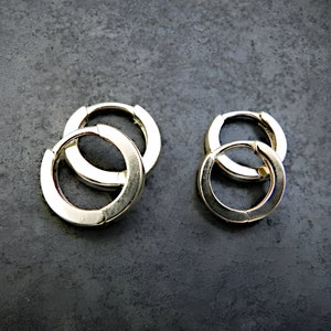 Sterling Huggies, Small & Medium Huggie Hoop Earrings Silver 925, Minimal Jewellery, Jewellery Men, Unisex Jewellery, Brincos Créoles Prata