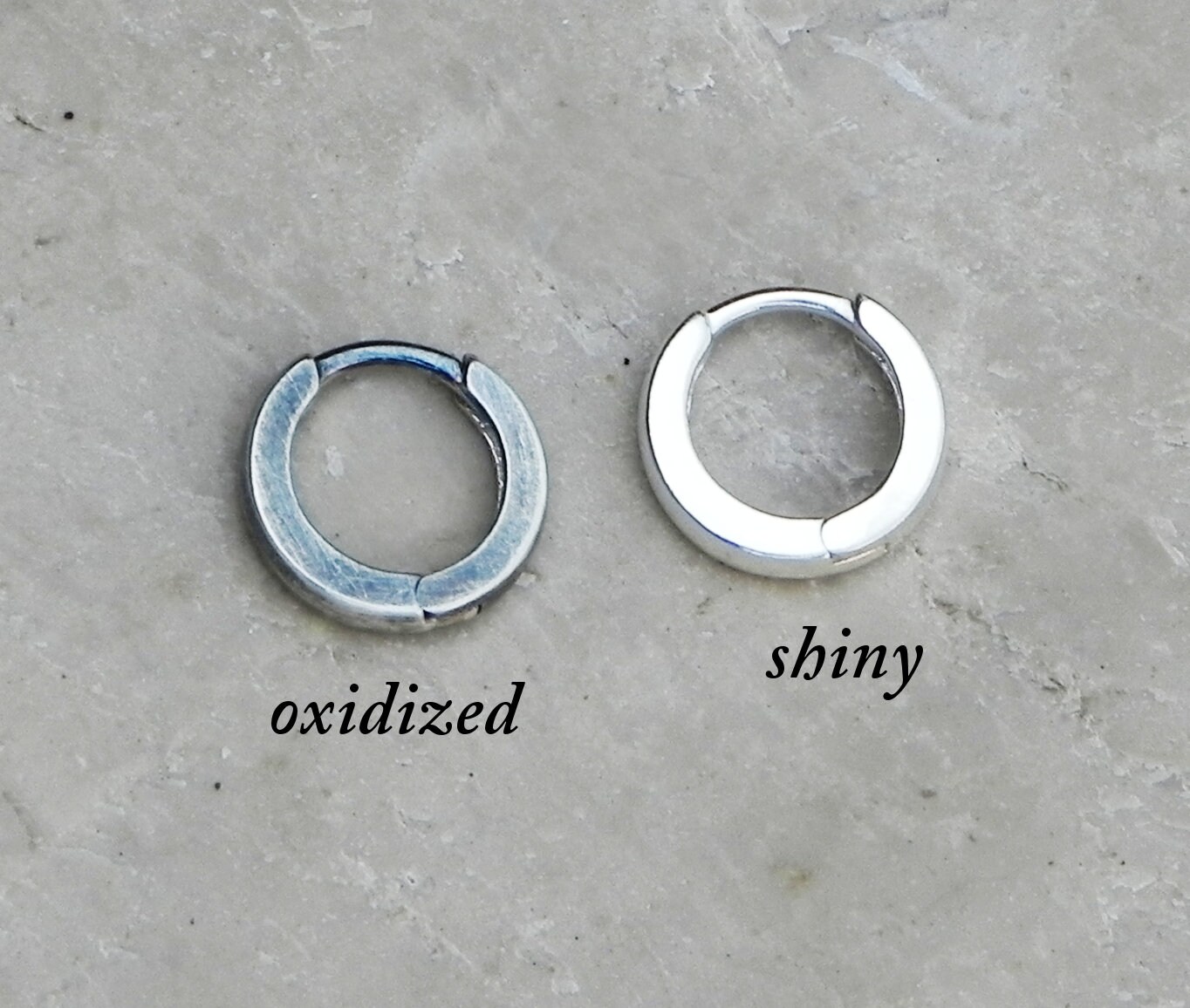 California Dirt Sterling Silver Orbita Huggies
