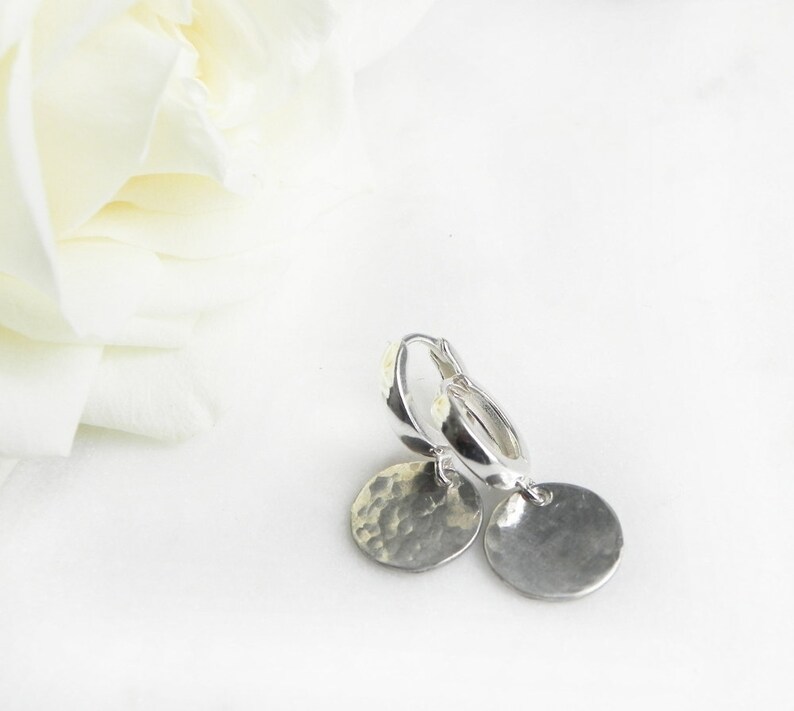 Dewdrop Sterling Silver Huggies