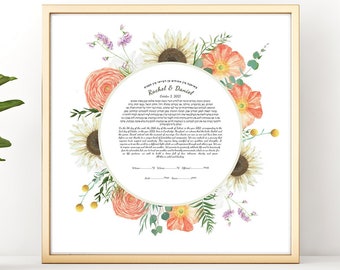 Summer Garden Ketubah Print