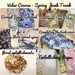 Video course : (spring JT) curved spine / binding / decoupage/ floral embellishments & 3 Full color pages Vintage Linen printables 
