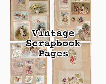 vintage scrapbook ephemera printable / over 25 printables / spring florals, easter & reward merits
