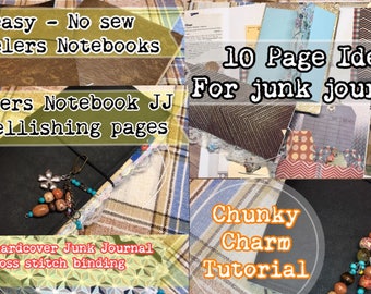 Video Course + Digi's / VIDEO COURSE + binding +supply list  ONLY/ junk journal video course
