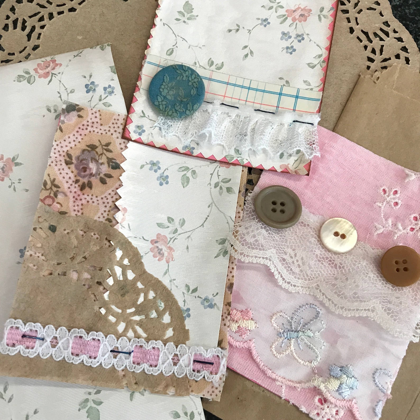 Linen & Lace Journal Cards / Tags Printable 1 Page Download | Etsy