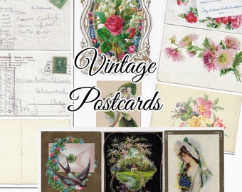 Vintage Postcards printbables / fronts & back