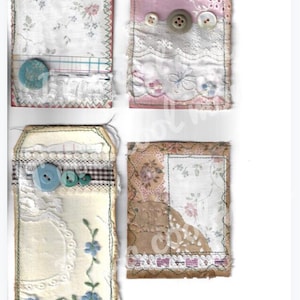 Linen & Lace Journal Cards / Tags - Printable 1 Page Download