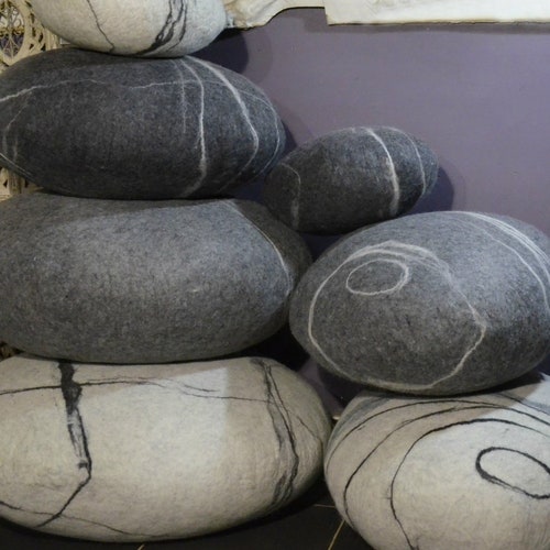 Pouf Pillows Set Pillows and Poufs Ottoman Round Pillow Etsy