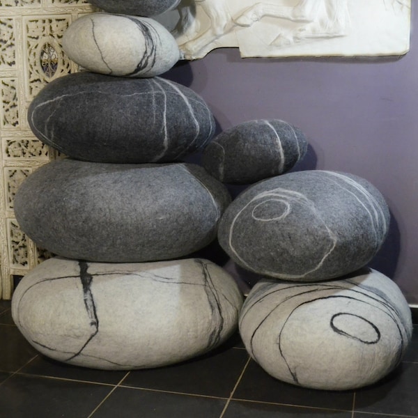 Pouf pillows  set , pillows and poufs  , ottoman , round pillow