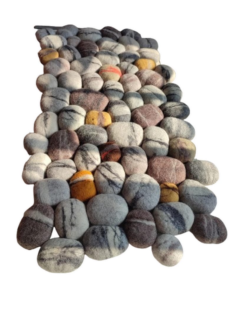 Soft Stone Rug Felt Stone Rug, Soft Wool Pebble Carpet, Home Decor - Etsy