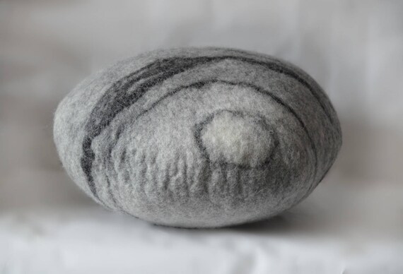 Felted Wool Stone Pebble Pillows Pillows Felted Wool Etsy