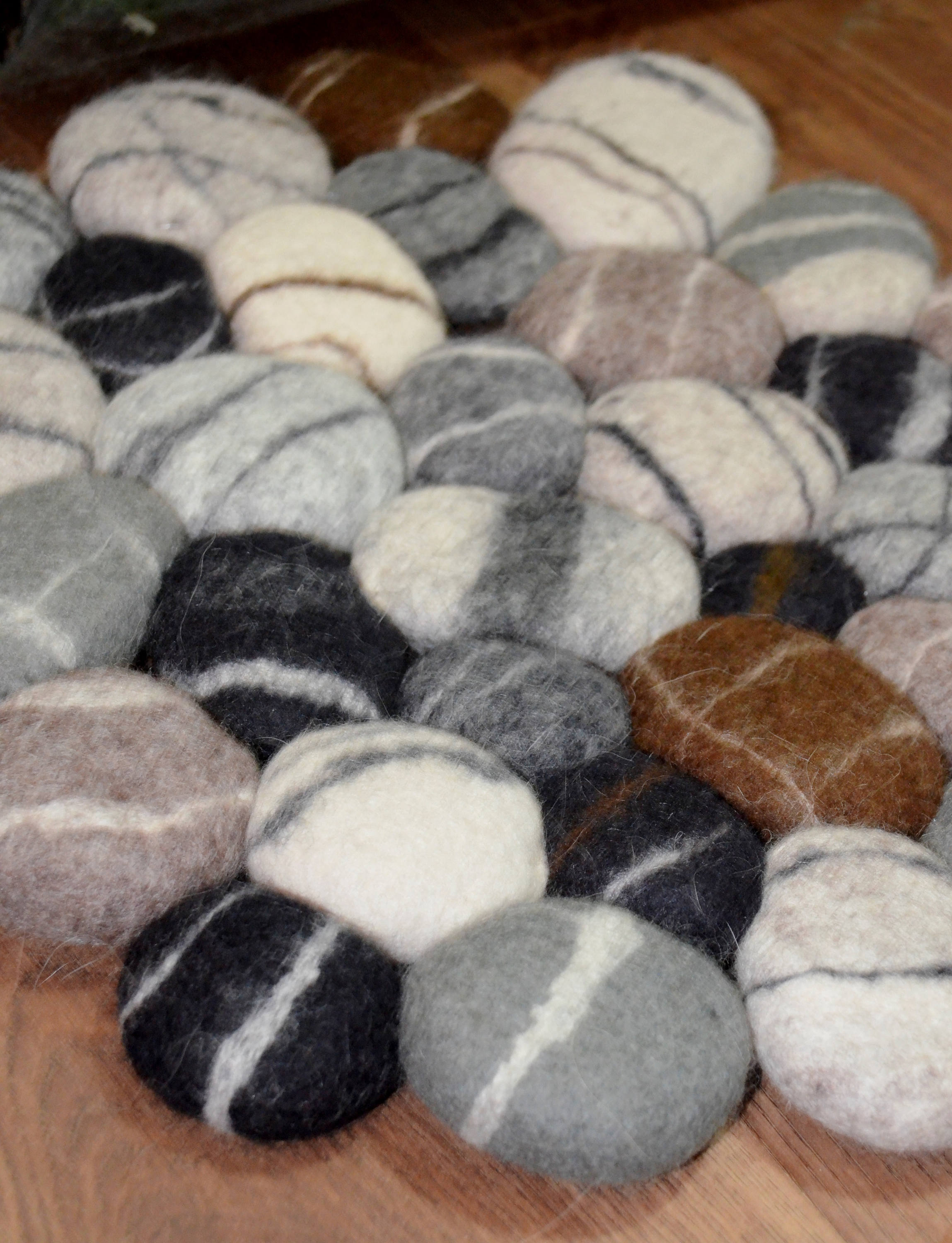 Felt stone rug Felt carpet Felted wool stone Felt Stone Etsy