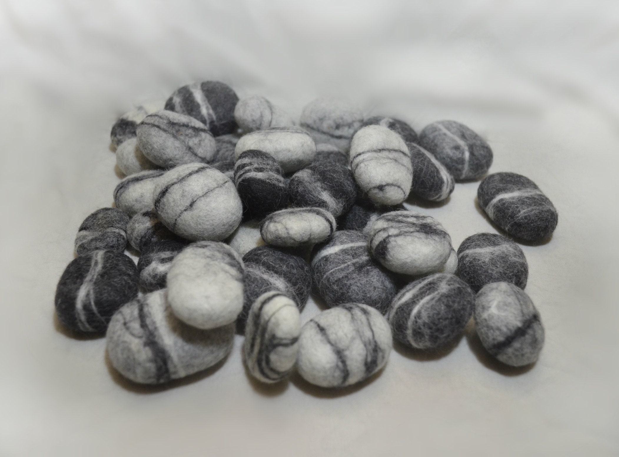 10 20 40 Felted wool stones Ecofriendly decor wool Etsy