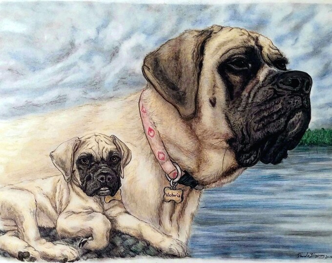 Featured listing image: CUSTOM PET PORTRAIT, Custom Pet Drawing, Memorial Art, Pet Drawing, Pencil Portrait, Colored Pencil Portrait, Pastel Portrait, Dog Portrait