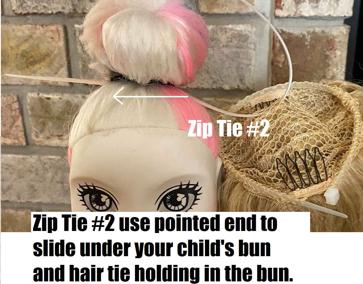 Synthetic Cheer Ponytail Straight 18 Inches Long Embellished