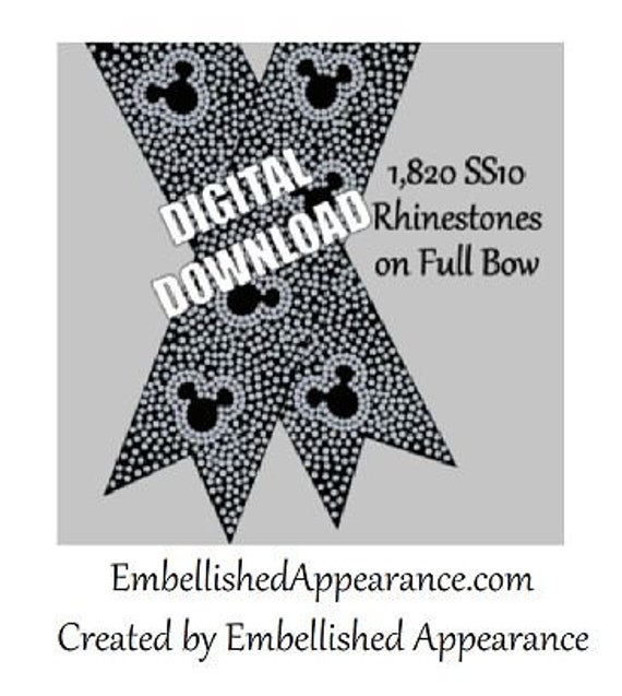 Mouse Inspired Bow SVG Template Digital Download by Embellished Appearance