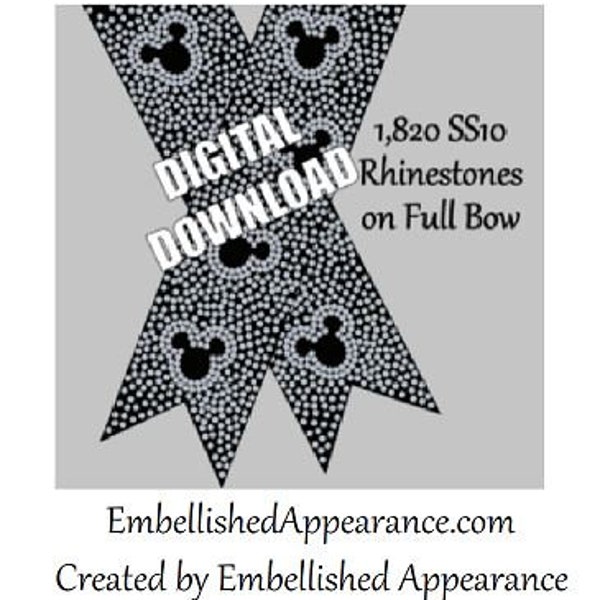 Mouse Inspired Bow SVG Template Digital Download by Embellished Appearance