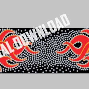Flame Fire 4in Tailless Bow SVG Template Digital Download by Embellished Appearance