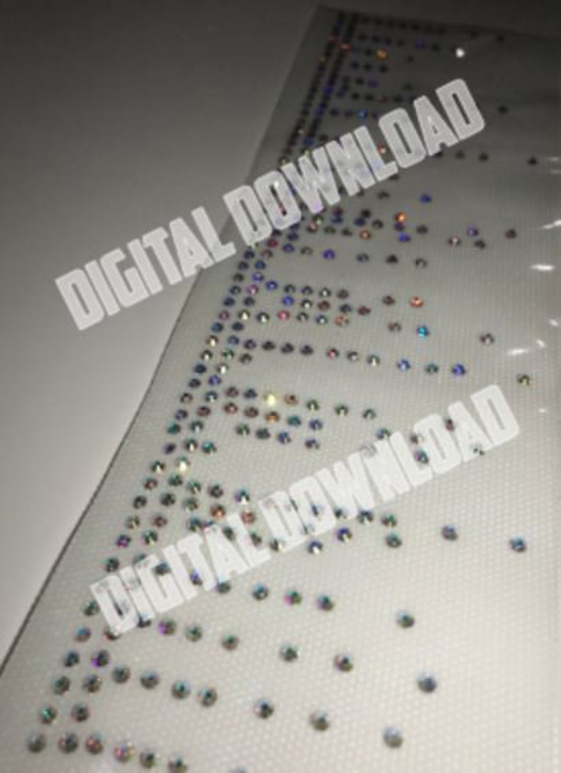 Rhinestone Template Digital Download Cascade Cheer Bow - Etsy
