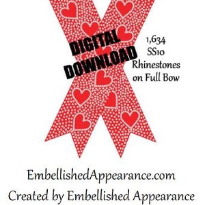 Heart Outline Full Rhinestone SVG Template Digital Download by Embellished Appearance